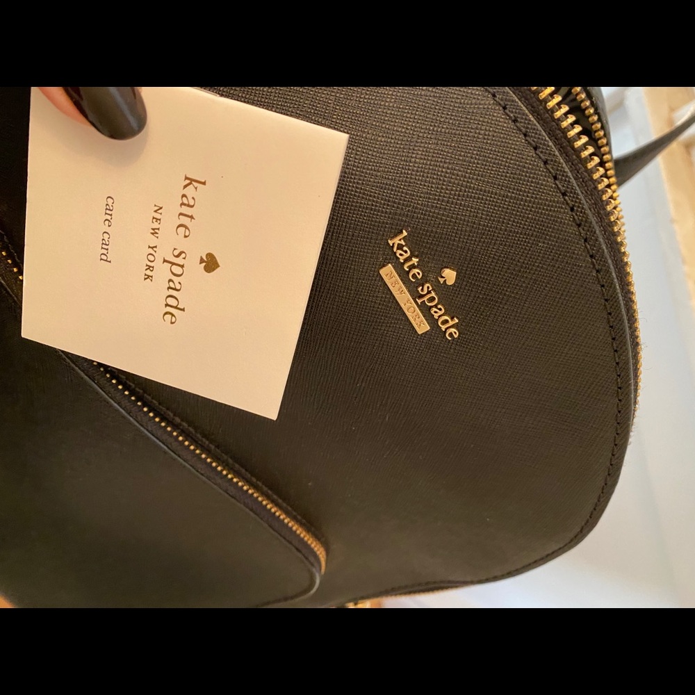 Kate Spade Gray Backpack with Gold Accents - Picture 3 of 15